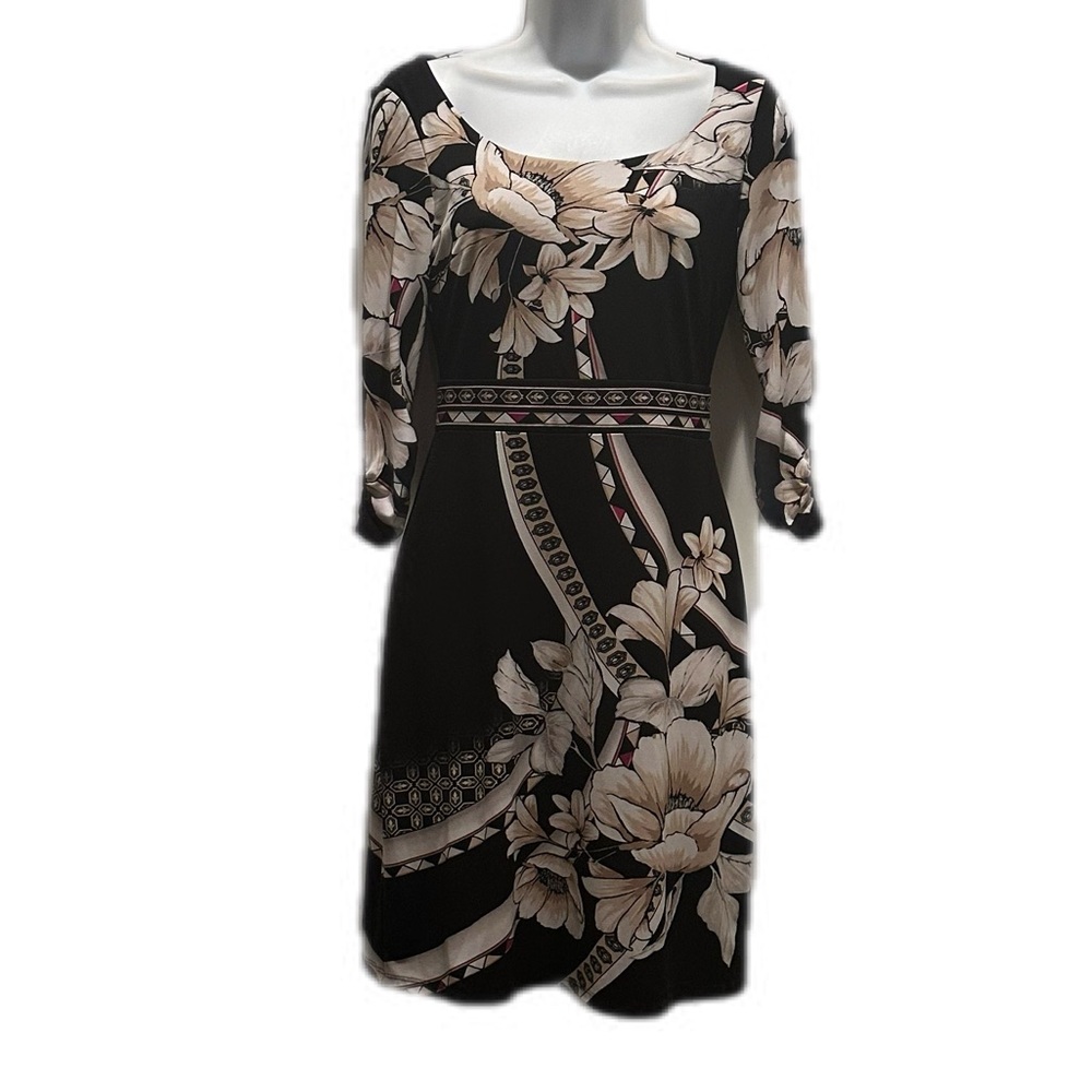 White House Black Market Floral Magnolia Print Dress